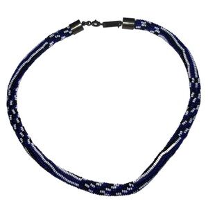 Isabel Marant-  Beaded Choker in Blue and White- Tribal- O/S